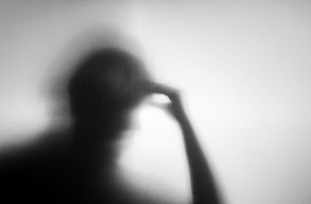Silhouette of a senior male who has severe memory loss. A person with severe memory impairment would be dealing with dementia or Alzheimer's disease are not qualified for assisted living.